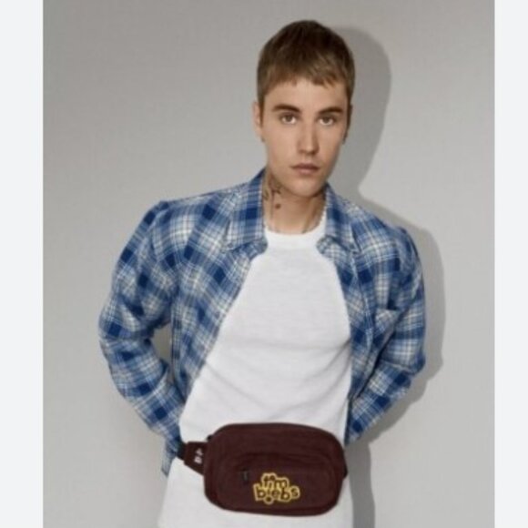 Tim Horton's x Justin Bieber "timbiebs" Brown Corduroy Fanny Pack (O/S) - Picture 1 of 4